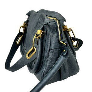 Chloe Blue Navy Bag leather Shoulder Paraty